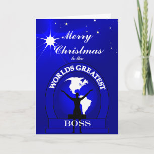 Tarjeta Festiva Boss Worlds Grandes Navidades Saludo