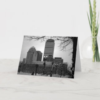 Tarjeta Festiva Boston en la nieve