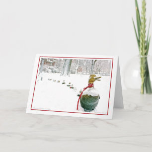 Tarjeta Festiva Boston-Holiday: Haga espacio para los ducklings