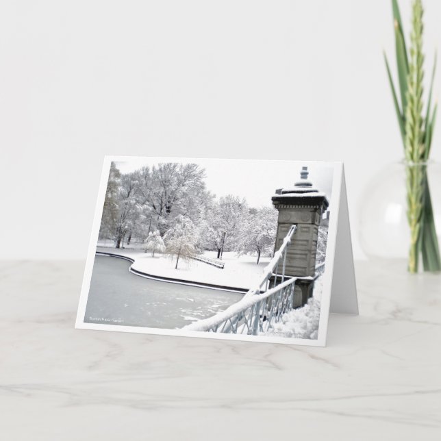 Tarjeta Festiva Boston Public Garden (Anverso)