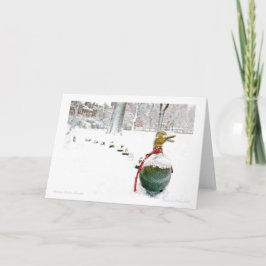 Tarjeta Festiva Boston Public Garden-Park: Make Room for Ducklings