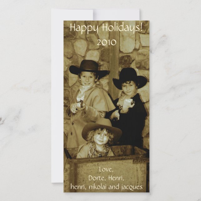 Tarjeta Festiva Bot Boys (Anverso)