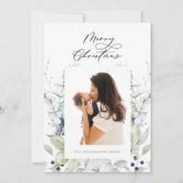 Tarjeta Festiva Botánica de invierno ártico multifoto