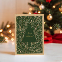 Botánico Navideño Verde Esmeralda Profundo