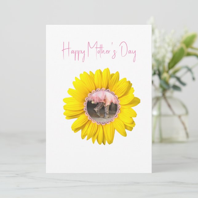 Tarjeta Festiva Botas Amarillas Forales Occidentales Día de la Mad (Anverso de pie)