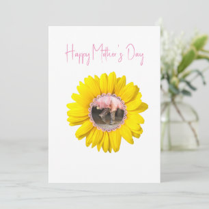 Tarjeta Festiva Botas de girasol amarillo foral occidental día de 