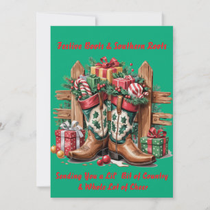 Tarjeta Festiva Botas Festivas