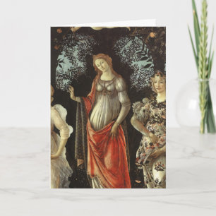Tarjeta Festiva Botticelli Venus Diosa del Amor Arte del Renacimie