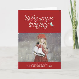 Tarjeta Festiva Boughes de Navidades festivos holly