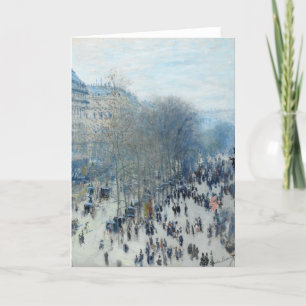 Tarjeta Festiva Boulevard des Capucines por Claude Monet