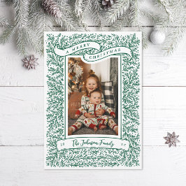 Tarjeta Festiva Bountiful Brands Forest Green Navidades Photo