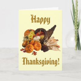 Tarjeta Festiva Bountiful Harvest Cornucopia Thanksending, ZSSG Ho