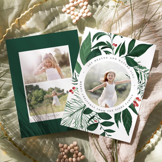 Tarjeta Festiva Bountiful Holiday Photo Card | Bosque (Subido por el creador)