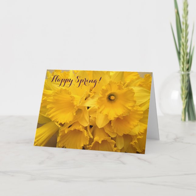 Tarjeta Festiva Bouquet de Daffodils Pascua (Anverso)