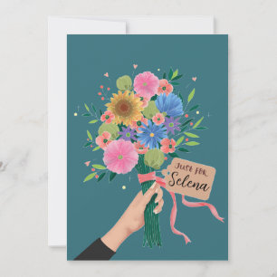 Tarjeta Festiva Bouquet de flores silvestres