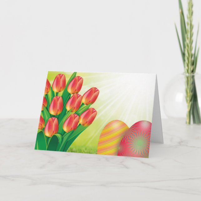 Tarjeta Festiva Bouquet de Pascua (Anverso)