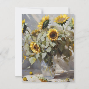Tarjeta Festiva Bouquet De Sunflowers E - Aceites