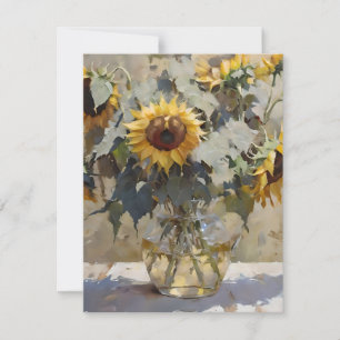Tarjeta Festiva Bouquet De Sunflowers F - Aceites