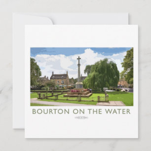 Tarjeta Festiva Bourton en el Poster del Ferrocarril del Agua