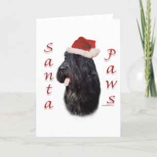 Tarjeta Festiva Bouvier des Flandres Santa Paws