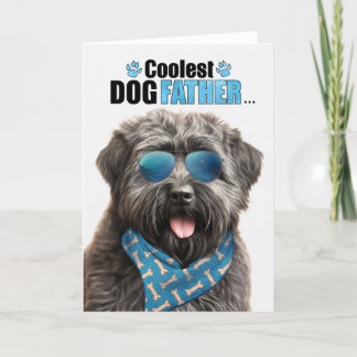 Tarjeta Festiva Bouvier Dog El Papá Más Coolado del Día del Padre