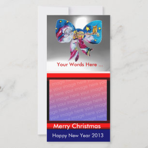 TARJETA FESTIVA BOW DE NAVIDADES DE SANTA INSPIRADOS