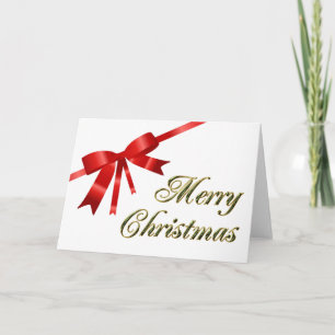 Tarjeta Festiva Bow de Navidades rojos