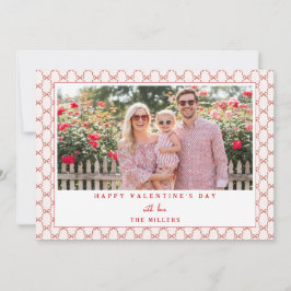 Tarjeta Festiva Bow Landscape Happy Valentine's Day Photo Card