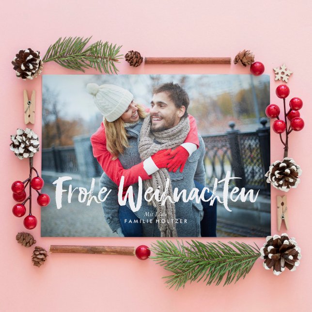 Tarjeta Festiva Bows festivos Frohe Weihnachten (Subido por el creador)