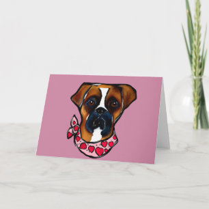Tarjeta Festiva Boxer Dog Valentine