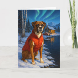 Tarjeta Festiva Boxer Holiday Card