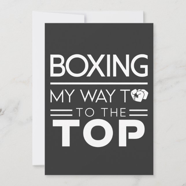 Tarjeta Festiva Boxing Motivation Quote Bold Minimal Typography (Anverso)