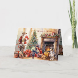 Tarjeta Festiva Boy Cowboy Boots for Christmas Christmas Card