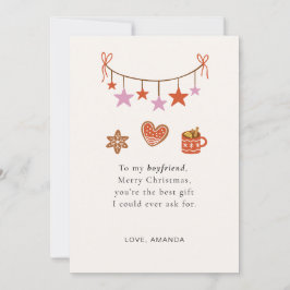 Tarjeta Festiva Boyfriend Christmas Card Cute Personalized