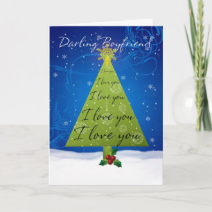 Tarjeta Festiva Boyfriend Navidades Card with Holiday Tree