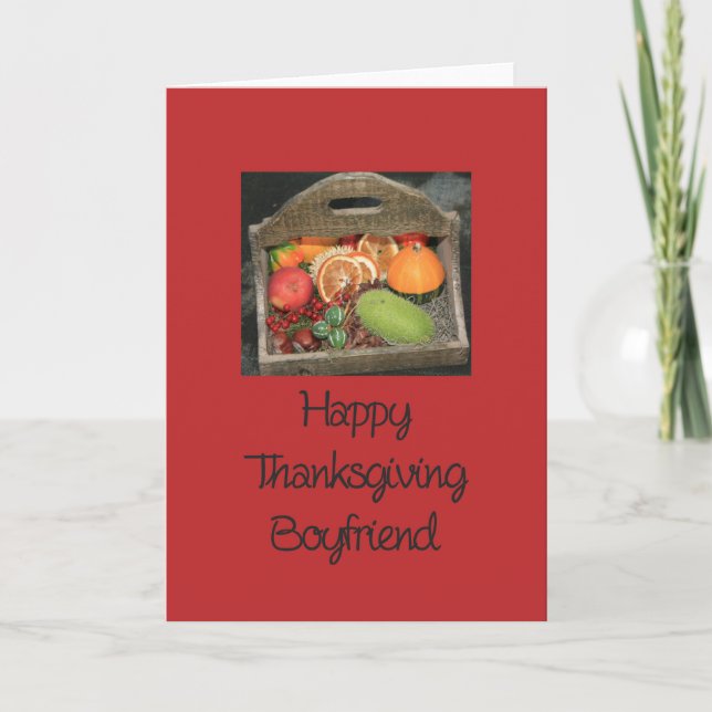 Tarjeta Festiva Boyfriend Thankending Card (Anverso)