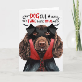 Tarjeta Festiva Boykin Spaniel Dog Funny Count DOGcula Halloween