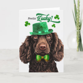 Tarjeta Festiva Boykin Spaniel Dog Lucky St Patrick's Day