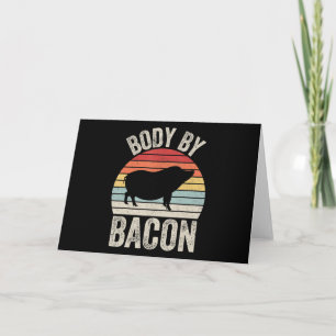 Tarjeta Festiva BQ Cuerpo De Barbacoa De Cerdo Bacon Grilling