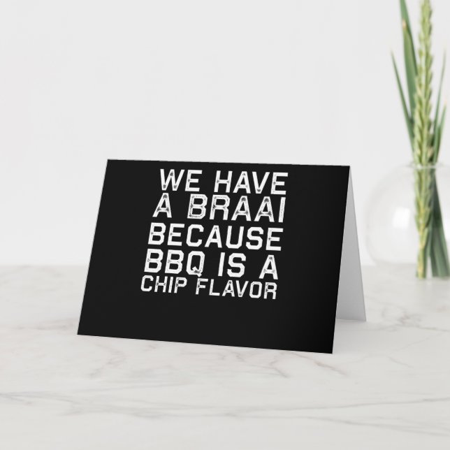 Tarjeta Festiva BQ| Un regalo de barbacoa para la familia Braai Fu (Anverso)