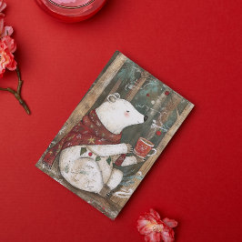 Tarjeta Festiva Bramble the Bear | Woodland Whimsy Holiday Card