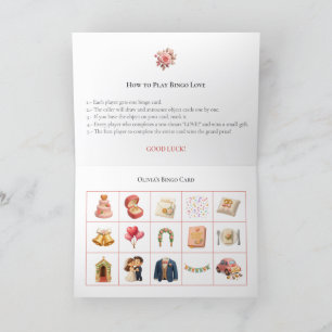 Tarjeta Festiva Bridal Shower Bingo Game Board10. Fun Party