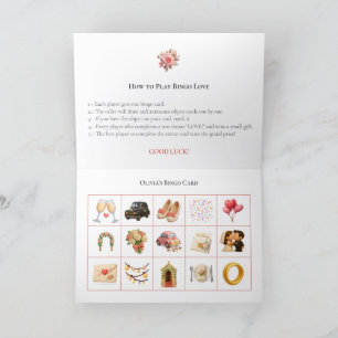 Tarjeta Festiva Bridal Shower Bingo Game Board11. Fun Party