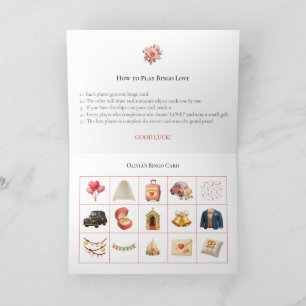 Tarjeta Festiva Bridal Shower Bingo Game Board13. Fun Party