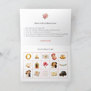 Tarjeta Festiva Bridal Shower Bingo Game Board15. Fun Party