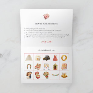 Tarjeta Festiva Bridal Shower Bingo Game Board18. Fun Party