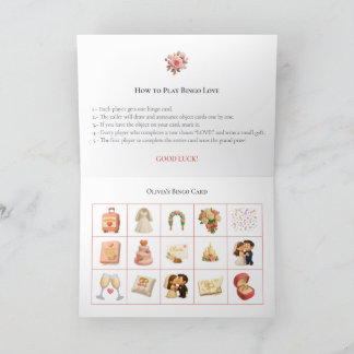 Tarjeta Festiva Bridal Shower Bingo Game Board19. Fun Party