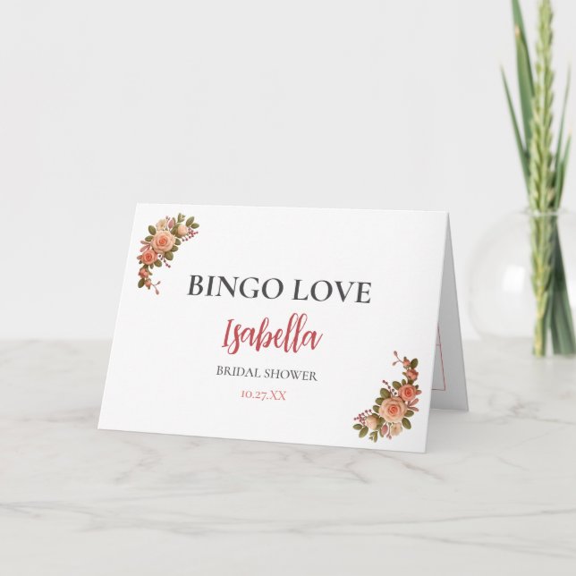 Tarjeta Festiva Bridal Shower Bingo Game Board20. Fun Party (Anverso)