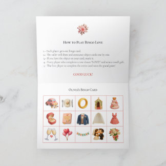 Tarjeta Festiva Bridal Shower Bingo Game Board2. Fun Party