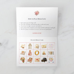 Tarjeta Festiva Bridal Shower Bingo Game Board3. Fun Party